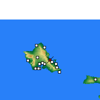 Nearby Forecast Locations - Kahalu'u - Mapa