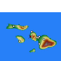 Nearby Forecast Locations - Lahaina - Mapa