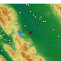Nearby Forecast Locations - Los Banos - Mapa
