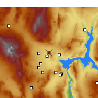 Nearby Forecast Locations - Nellisova letecká základna - Mapa