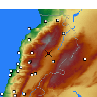 Nearby Forecast Locations - Deir Al-Ahmar - Mapa