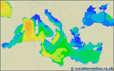 Ionian Sea - Výška vln - Út, 27 01, 07:00 SEČ