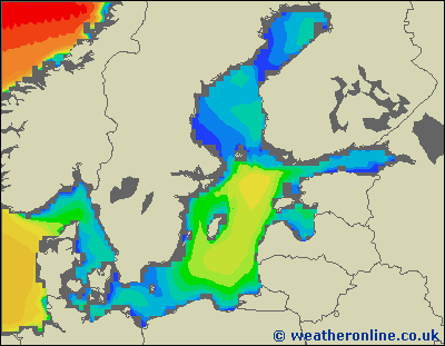 Baltic Sea SE - Výška vln - Út, 27 01, 07:00 SEČ