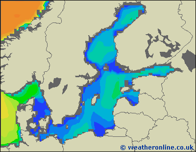 Baltic Sea SE - Výška vln - St, 28 01, 01:00 SEČ