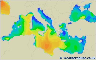 Ionian Sea - Výška vln - Čt, 29 01, 07:00 SEČ