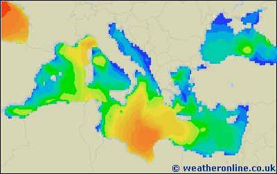 Balearic Islands - Výška vln - Čt, 29 01, 13:00 SEČ