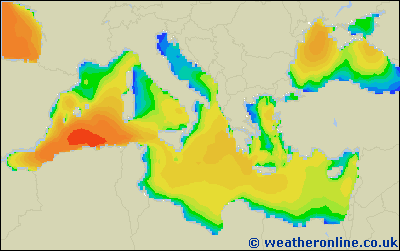Balearic Islands - Výška vln - So, 31 01, 13:00 SEČ
