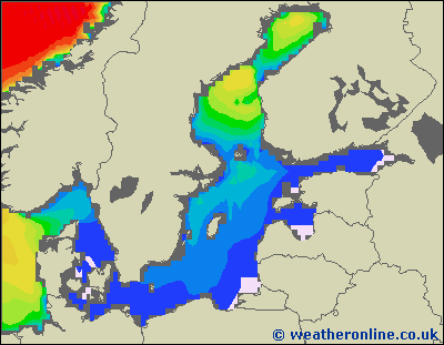 Baltic Sea SE - Výška vln - So, 28 02, 01:00 SEČ