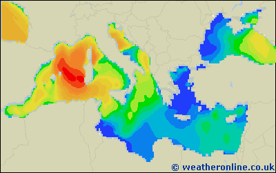 Ionian Sea - Výška vln - Čt, 05 03, 07:00 SEČ