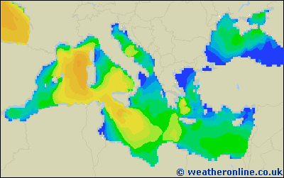 Ionian Sea - Výška vln - St, 01 04, 20:00 SELČ