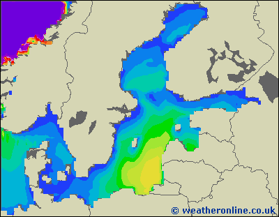 Baltic Sea SE - Výška vln - Po, 20 04, 14:00 SELČ