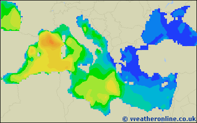 Balearic Islands - Výška vln - Út, 28 04, 02:00 SELČ