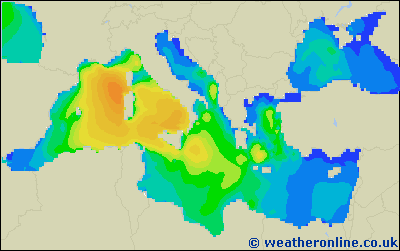 Balearic Islands - Výška vln - Út, 28 04, 20:00 SELČ