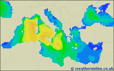 Balearic Islands - Výška vln - St, 29 04, 02:00 SELČ
