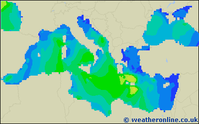 Balearic Islands - Výška vln - St, 29 04, 20:00 SELČ