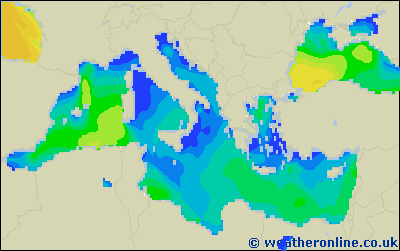 Ionian Sea - Výška vln - Pá, 09 10, 02:00 SELČ