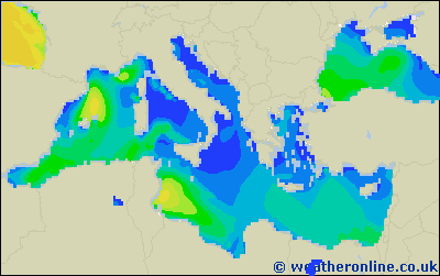 Ionian Sea - Výška vln - Pá, 09 10, 14:00 SELČ