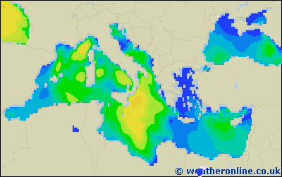 Ionian Sea - Výška vln - So, 10 10, 08:00 SELČ