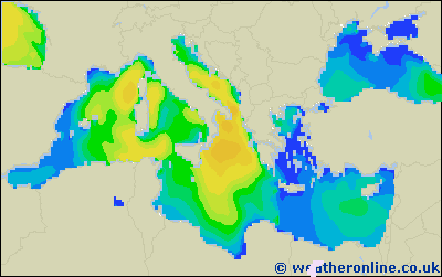 Ionian Sea - Výška vln - So, 10 10, 14:00 SELČ