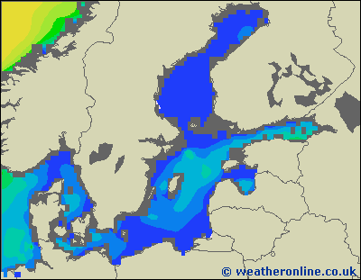 Baltic Sea SE - Výška vln - So, 10 10, 14:00 SELČ