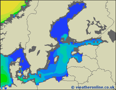 Baltic Sea SE - Výška vln - Ne, 11 10, 02:00 SELČ