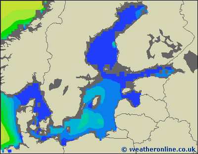 Baltic Sea SE - Výška vln - Ne, 11 10, 14:00 SELČ