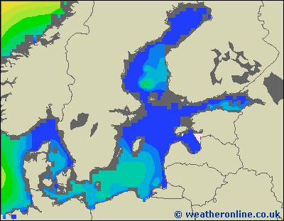 Baltic Sea SE - Výška vln - Po, 12 10, 08:00 SELČ