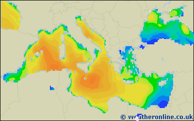 Balearic Islands - Výška vln - Pá, 27 11, 01:00 SEČ
