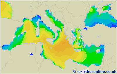 Ionian Sea - Výška vln - So, 28 11, 01:00 SEČ