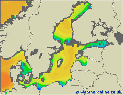 Baltic Sea SE - Výška vln - Ne, 29 11, 19:00 SEČ