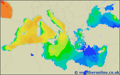 Balearic Islands - Výška vln - St, 10 02, 07:00 SEČ