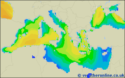 Balearic Islands - Výška vln - Čt, 11 02, 07:00 SEČ