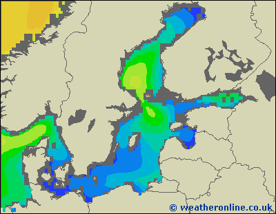 Baltic Sea SE - Výška vln - Pá, 12 02, 01:00 SEČ