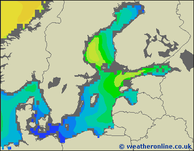 Baltic Sea SE - Výška vln - Pá, 12 02, 19:00 SEČ