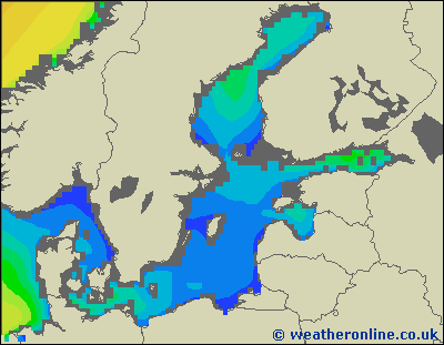 Baltic Sea SE - Výška vln - Ne, 14 02, 07:00 SEČ