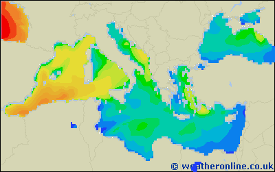 Ionian Sea - Výška vln - Po, 15 02, 01:00 SEČ