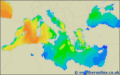 Ionian Sea - Výška vln - Po, 15 02, 19:00 SEČ