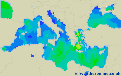 Balearic Islands - Výška vln - So, 25 06, 20:00 SELČ