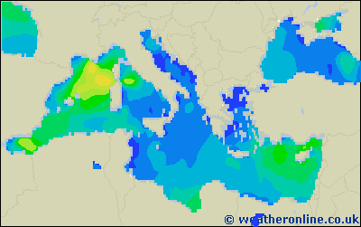 Balearic Islands - Výška vln - Po, 27 06, 14:00 SELČ