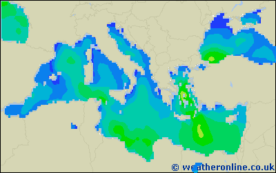Ionian Sea - Výška vln - St, 27 07, 14:00 SELČ