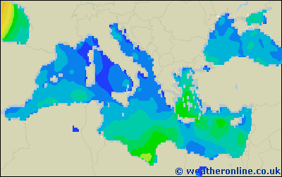 Ionian Sea - Výška vln - Ne, 28 08, 08:00 SELČ