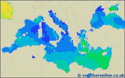 Ionian Sea - Výška vln - Po, 29 08, 02:00 SELČ