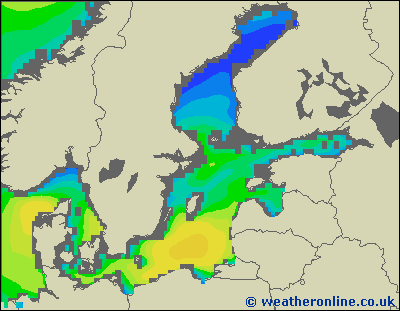 Baltic Sea SE - Výška vln - Po, 29 08, 20:00 SELČ