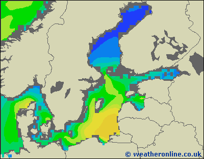 Baltic Sea SE - Výška vln - Út, 30 08, 02:00 SELČ