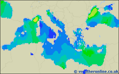 Balearic Islands - Výška vln - St, 31 08, 08:00 SELČ