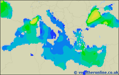 Balearic Islands - Výška vln - St, 31 08, 14:00 SELČ