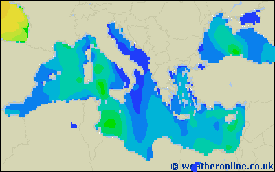 Ionian Sea - Výška vln - So, 01 10, 14:00 SELČ