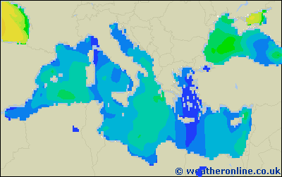 Ionian Sea - Výška vln - So, 22 10, 08:00 SELČ