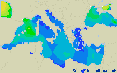 Ionian Sea - Výška vln - Ne, 23 10, 02:00 SELČ