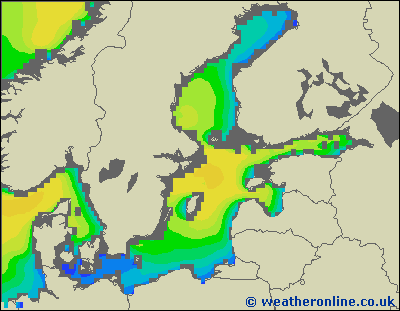 Baltic Sea SE - Výška vln - Ne, 23 10, 02:00 SELČ